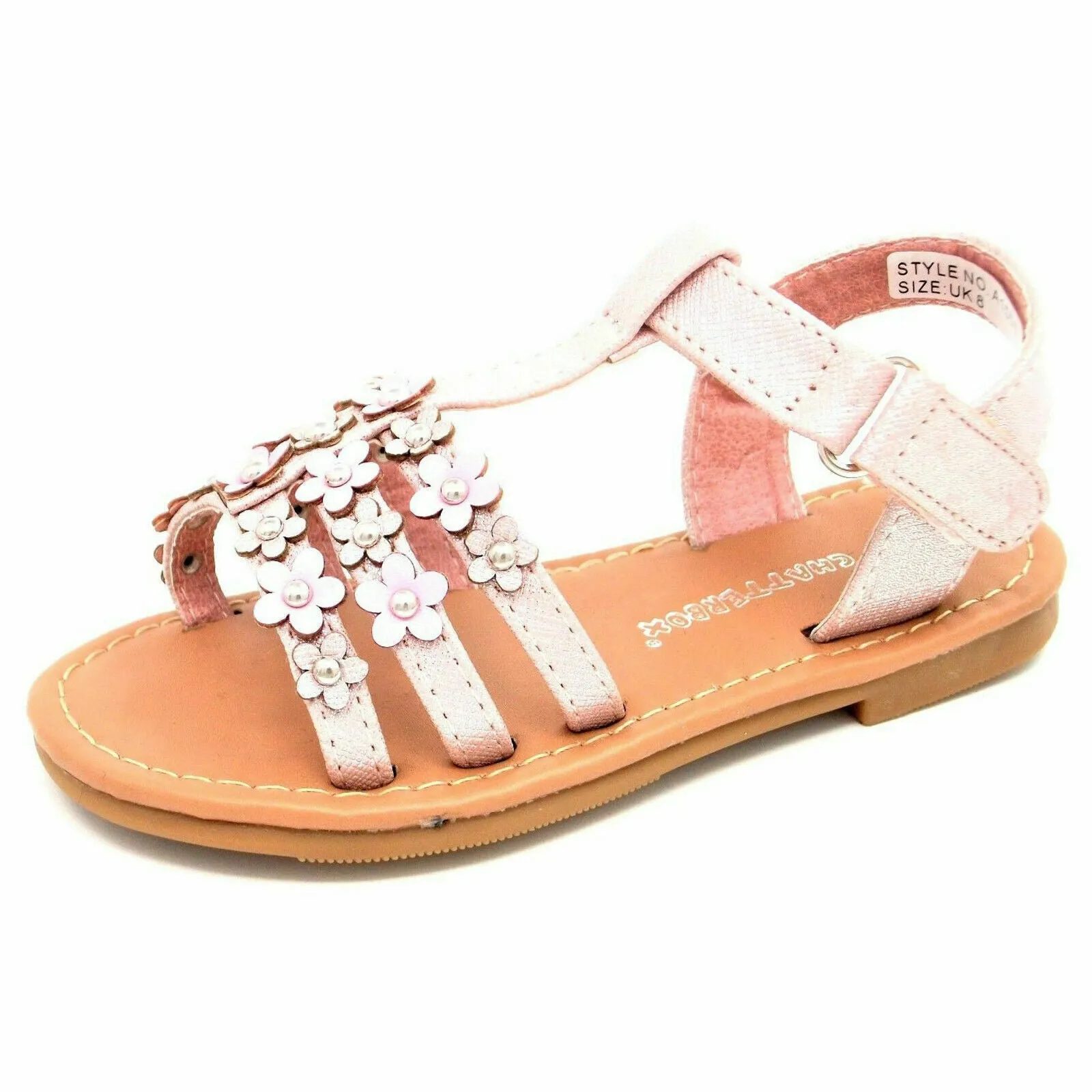 GIRLS CHILDREN SUMMER SANDALS CASUAL HOLIDAY FLAT PARTY PRINCESS FLIP FLOP SHOES