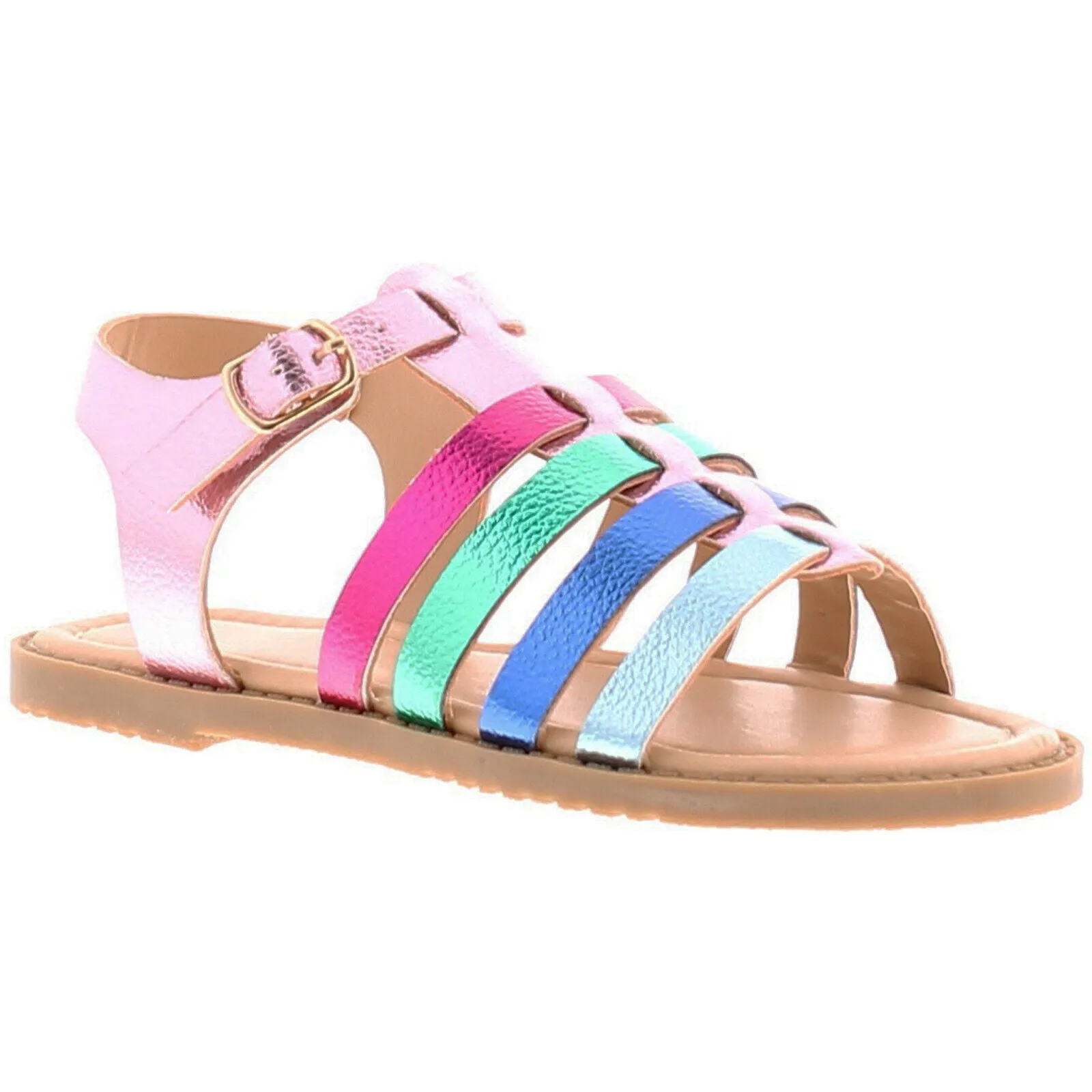 GIRLS CHILDREN SUMMER SANDALS CASUAL HOLIDAY FLAT PARTY PRINCESS FLIP FLOP SHOES