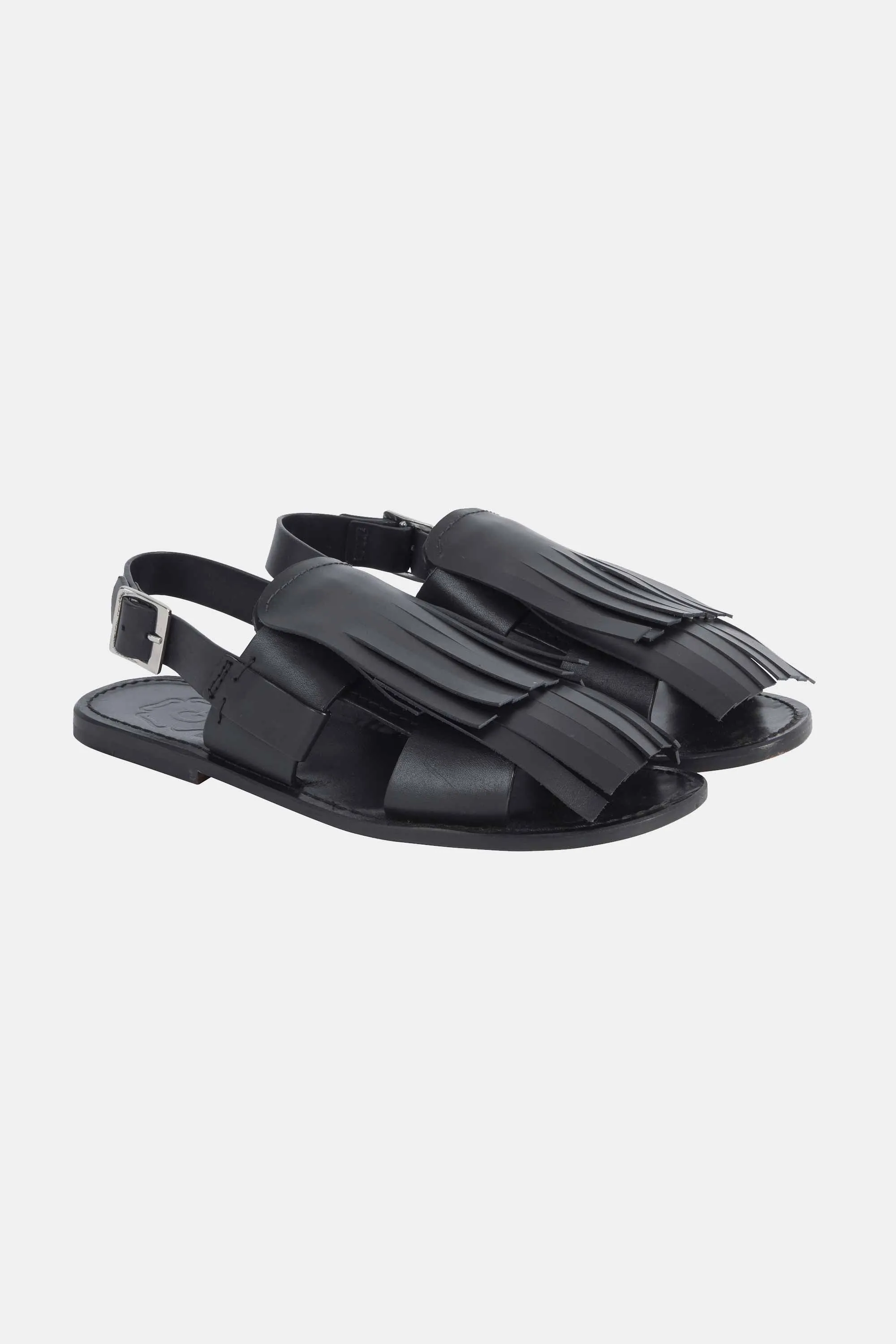 Grenson X Emilia Wickstead Willa Sandal In Black Calf Leather