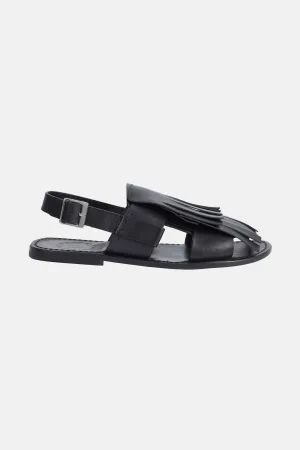 Grenson X Emilia Wickstead Willa Sandal In Black Calf Leather