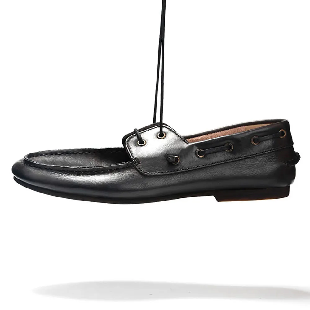 Handcrafted Full Grain Leather Boat Shoes for Men