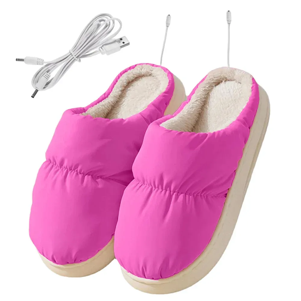 Heated Slippers Electric Heating Slippers USB Foot Warmer Boots Heated Slipper Boot Uniform Size For Men And Women Winter Gifts