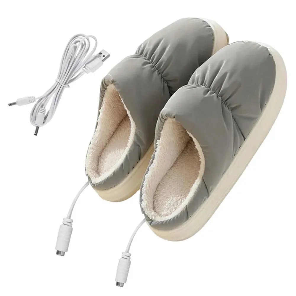 Heated Slippers Electric Heating Slippers USB Foot Warmer Boots Heated Slipper Boot Uniform Size For Men And Women Winter Gifts