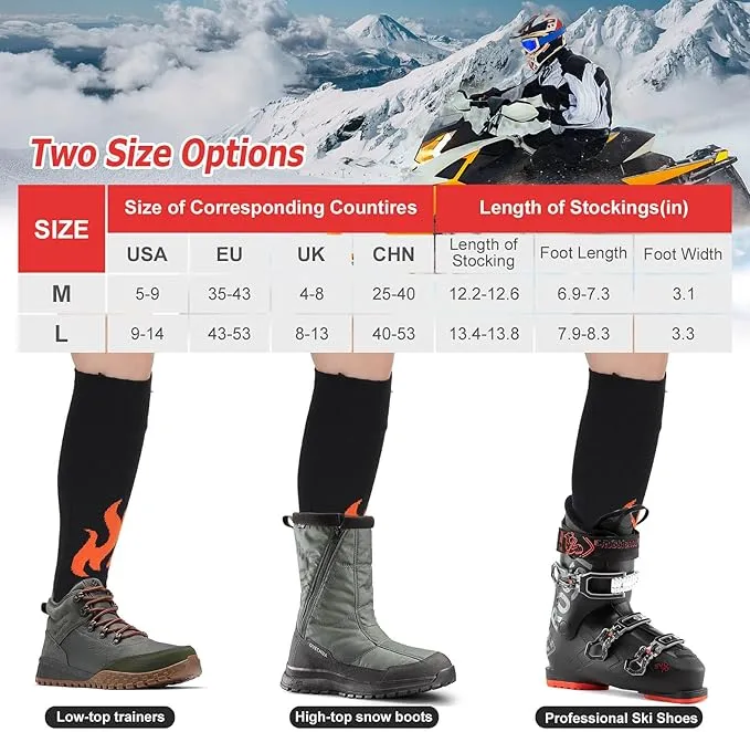 Heated Socks Women Rechargeable Washable with 2 Pack 5000 mAh Batteries, App Control Electric Foot Warmers for Men Rechargeable with 5 Temperature 5 Timer Gear Battery Heated Socks to 11 Hours