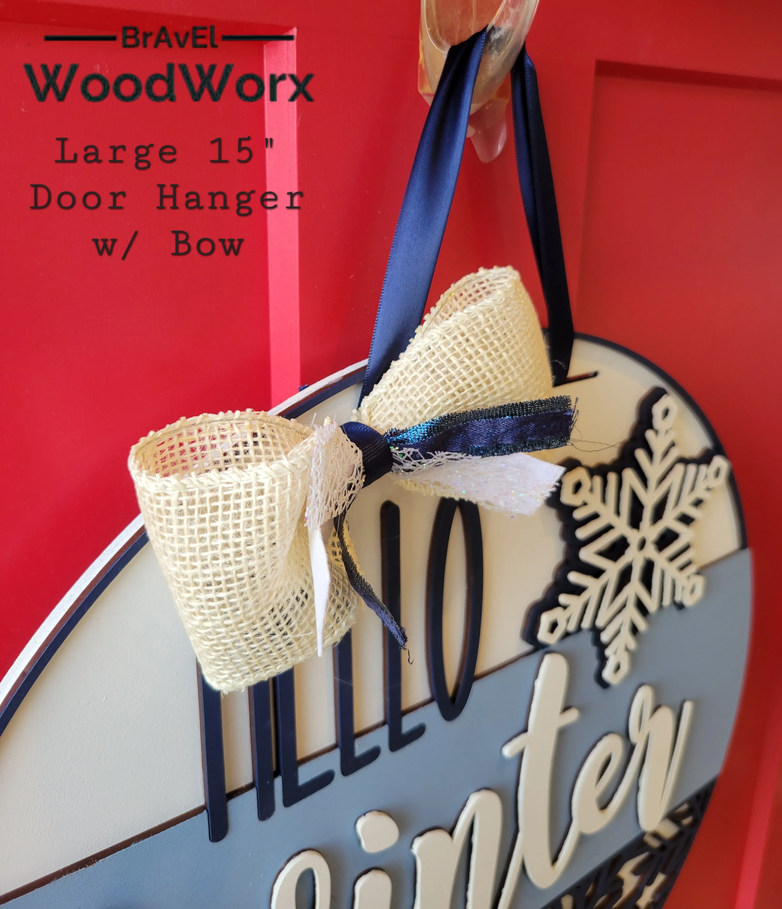 Hello Winter Snowflake Shelf Stand: Festive Seasonal Decor for Your Home