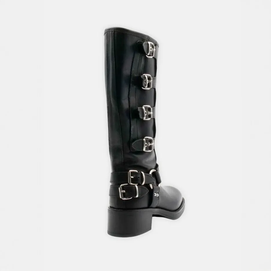 High Knee Boots with Belts