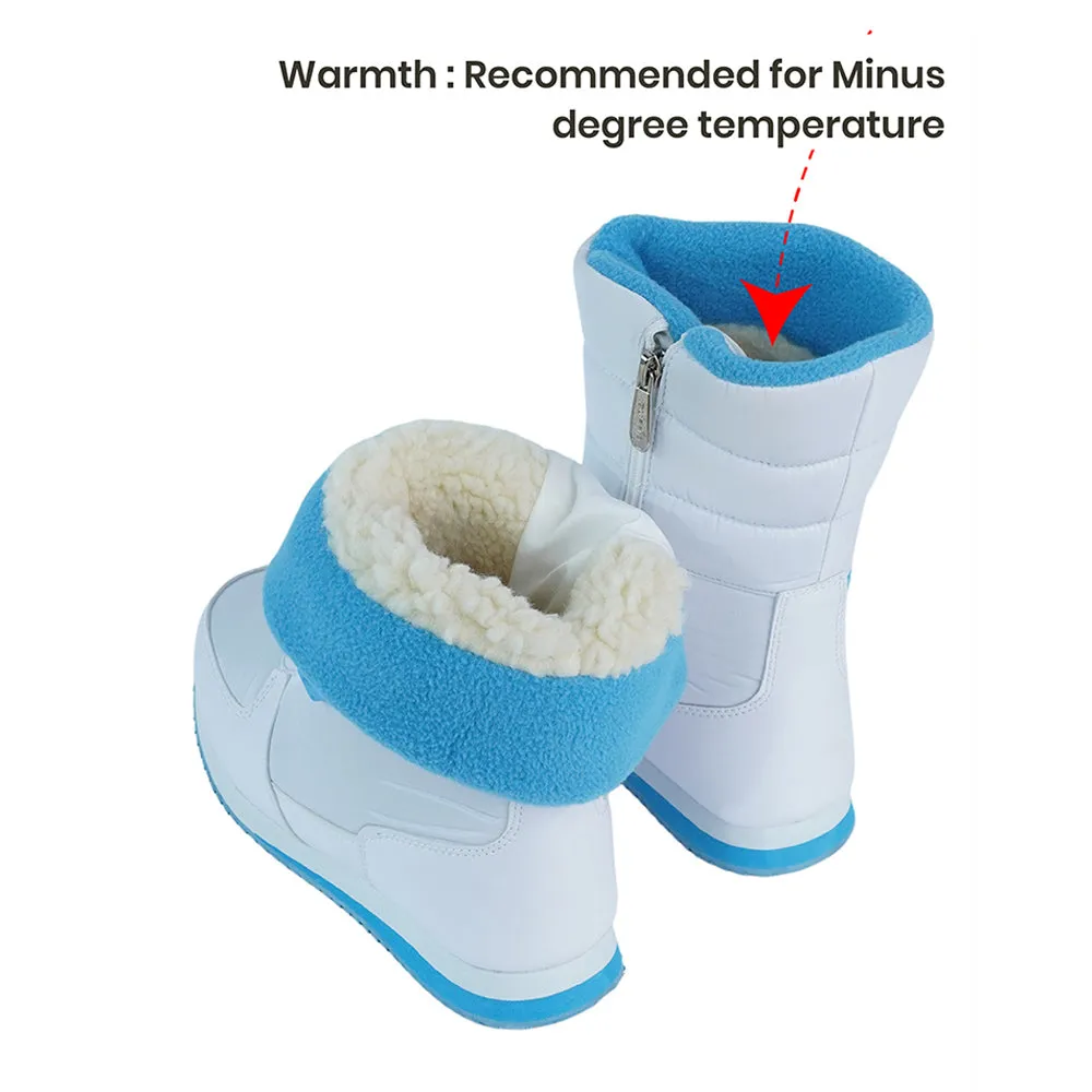 Icy Blue Waterproof Winter Snow Boots for Kids for Minus degree temperature