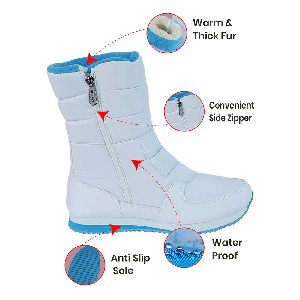 Icy Blue Waterproof Winter Snow Boots for Kids for Minus degree temperature