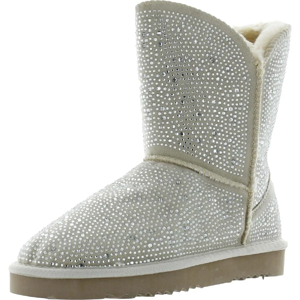 INC Womens Adrie Faux Fur Lined Pull On Winter & Snow Boots Beige 5 Medium (B,M)