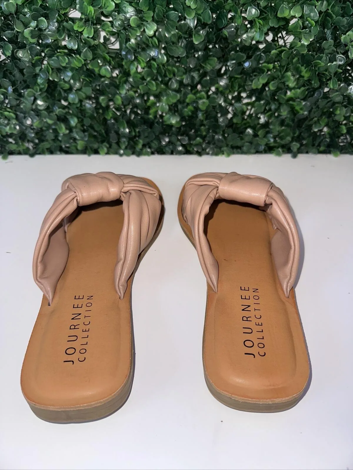 Journee Collection Women's Tru Comfort Foam™ Kianna Sandal Brown Size 8M - Like New