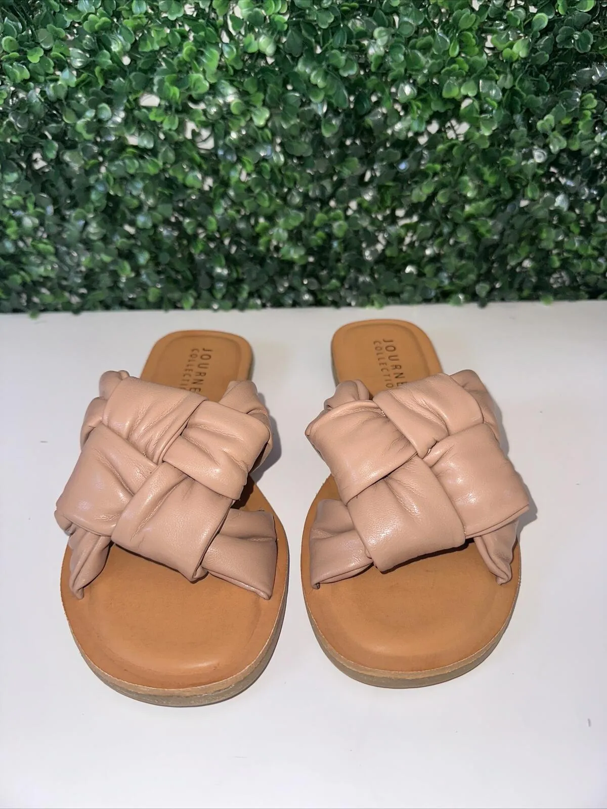 Journee Collection Women's Tru Comfort Foam™ Kianna Sandal Brown Size 8M - Like New