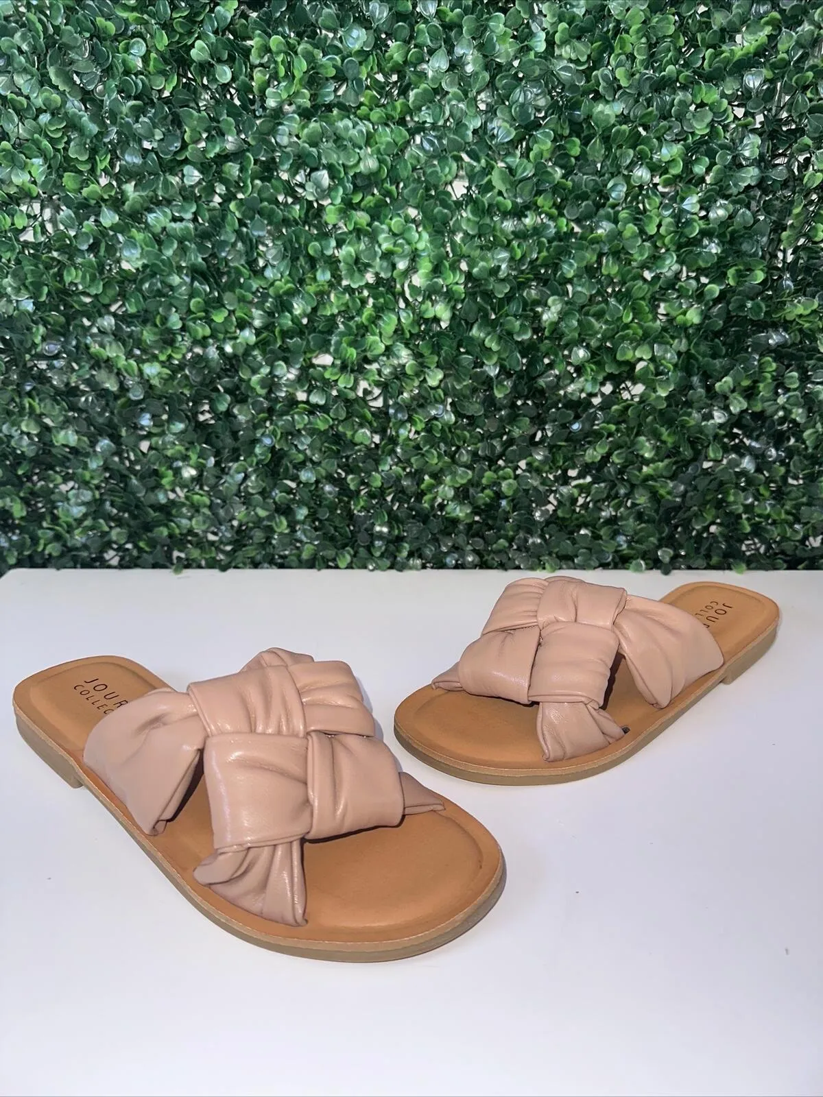 Journee Collection Women's Tru Comfort Foam™ Kianna Sandal Brown Size 8M - Like New