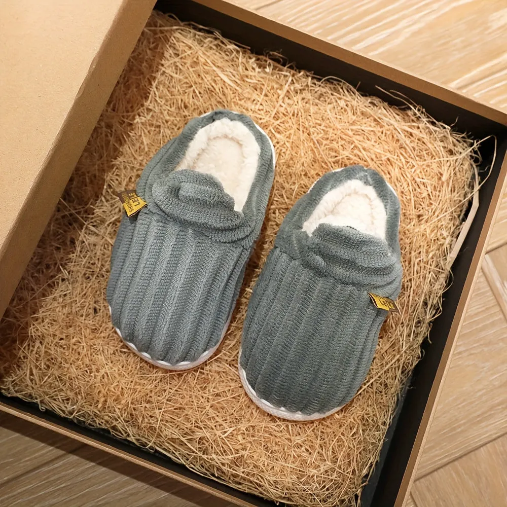 Kids' Striped Fleece Slippers