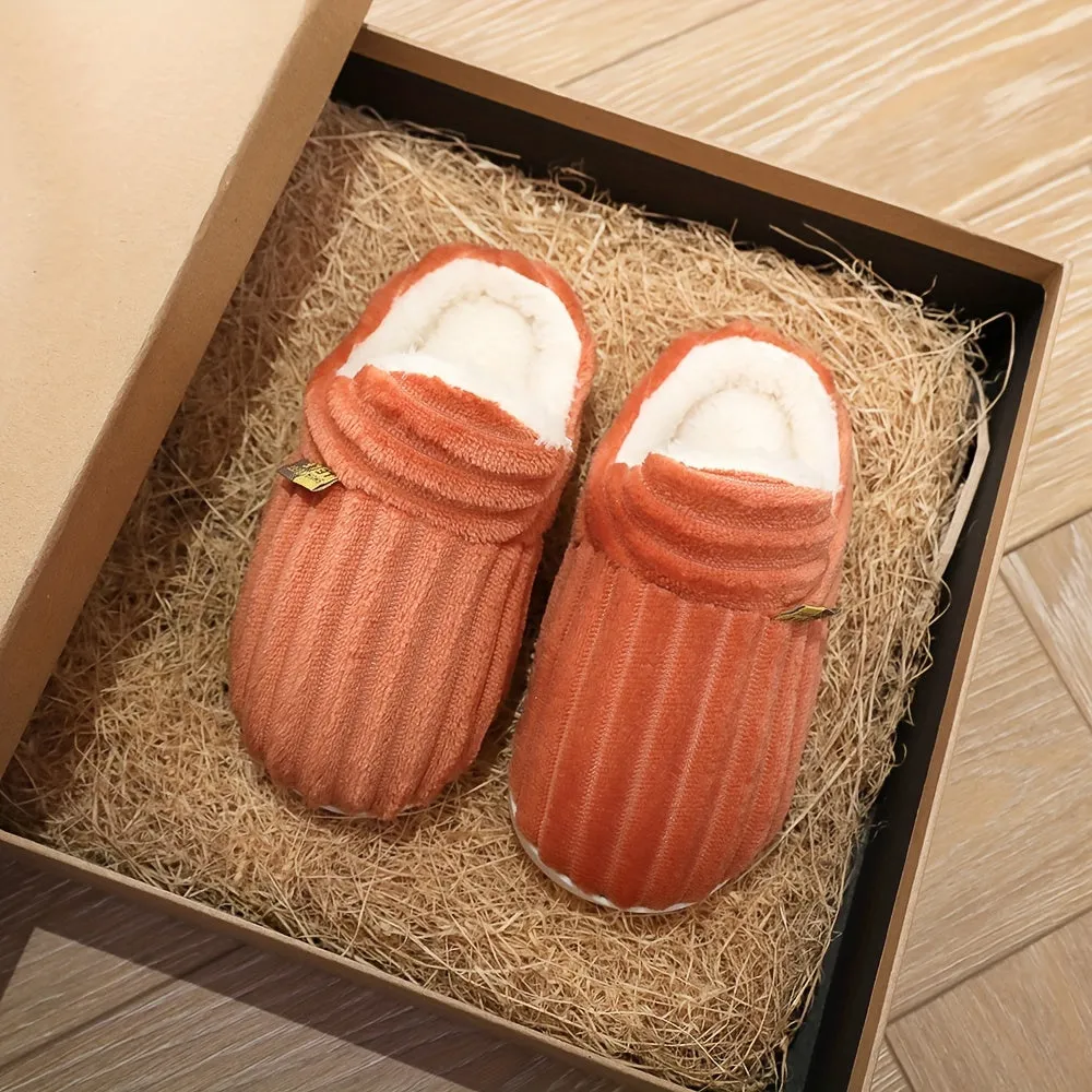 Kids' Striped Fleece Slippers