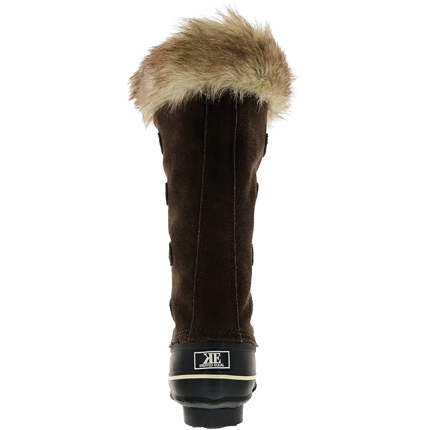 Kreated Equal Faux Fur Women's Tall Arctic Winter Boots, Cruelty Free, Lightweight - 9M - Brown