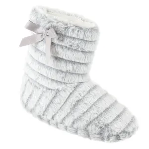 Ladies Knitted  Indoor Outdoor Booties Non-Slip Sole