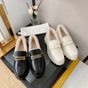 lamb leather   fleece fur lining boat shoes casual shoes high quality 2022 new