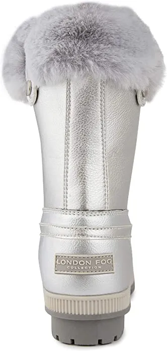 LONDON FOG Milly Cold Weather Watrproof Snow Boot Silver 6
