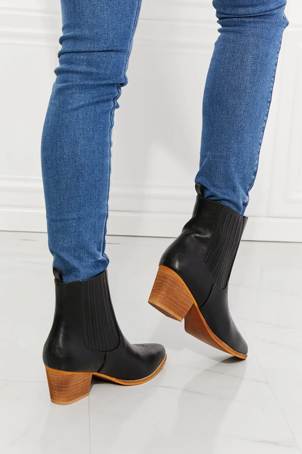 Love the Journey Stacked Chelsea Boots in Black