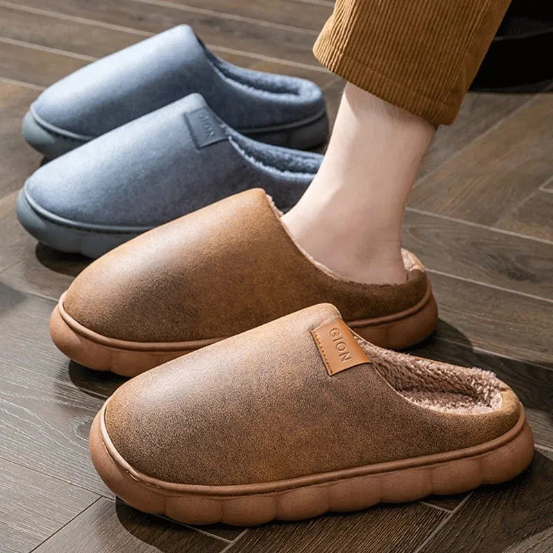 Men's & Women's Mule Slippers | Warm Plush Indoor Shoes