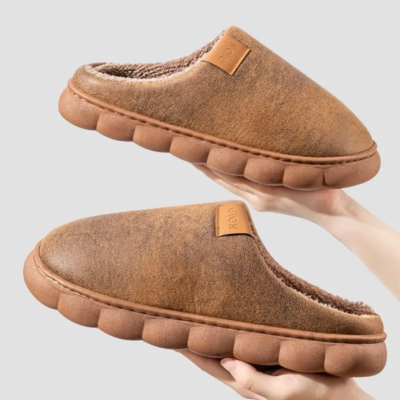 Men's & Women's Mule Slippers | Warm Plush Indoor Shoes