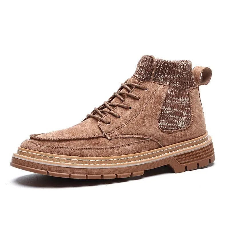 Men's high top Martin boots fashion socks big head