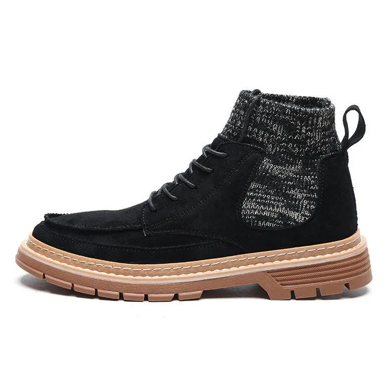 Men's high top Martin boots fashion socks big head
