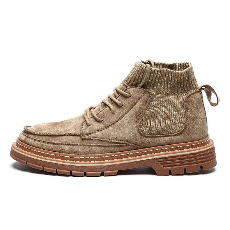 Men's high top Martin boots fashion socks big head