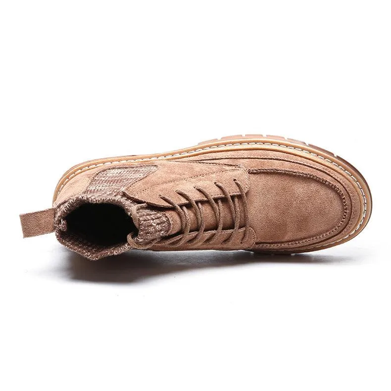 Men's high top Martin boots fashion socks big head