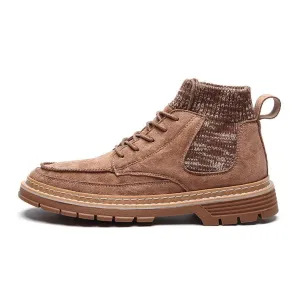 Men's high top Martin boots fashion socks big head