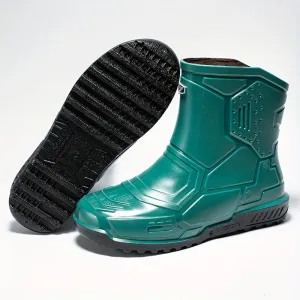 Men's Mid Top Rain Boots, Wear-resistant Waterproof Non-slip Galoshes For Outdoor Walking Fishing