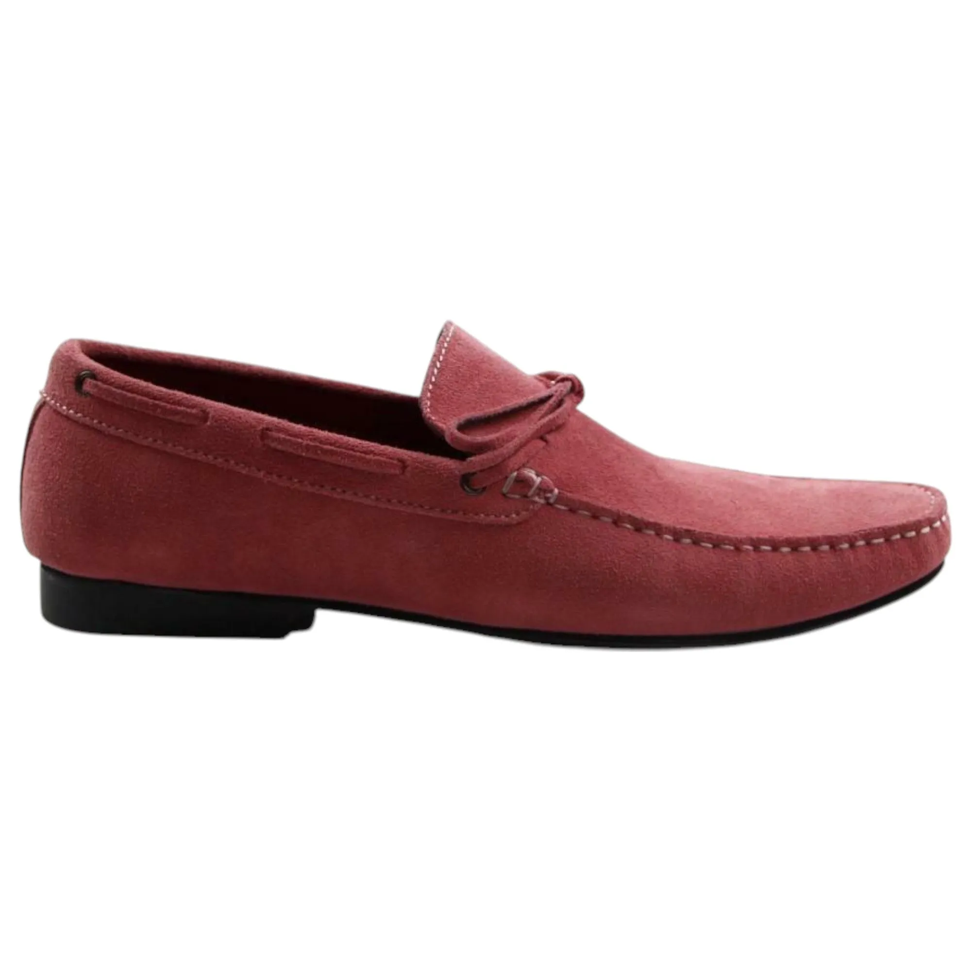 Mens Zasel Bay Pink Salmon Leather Casual Boat Deck Loafers Sneakers Shoes