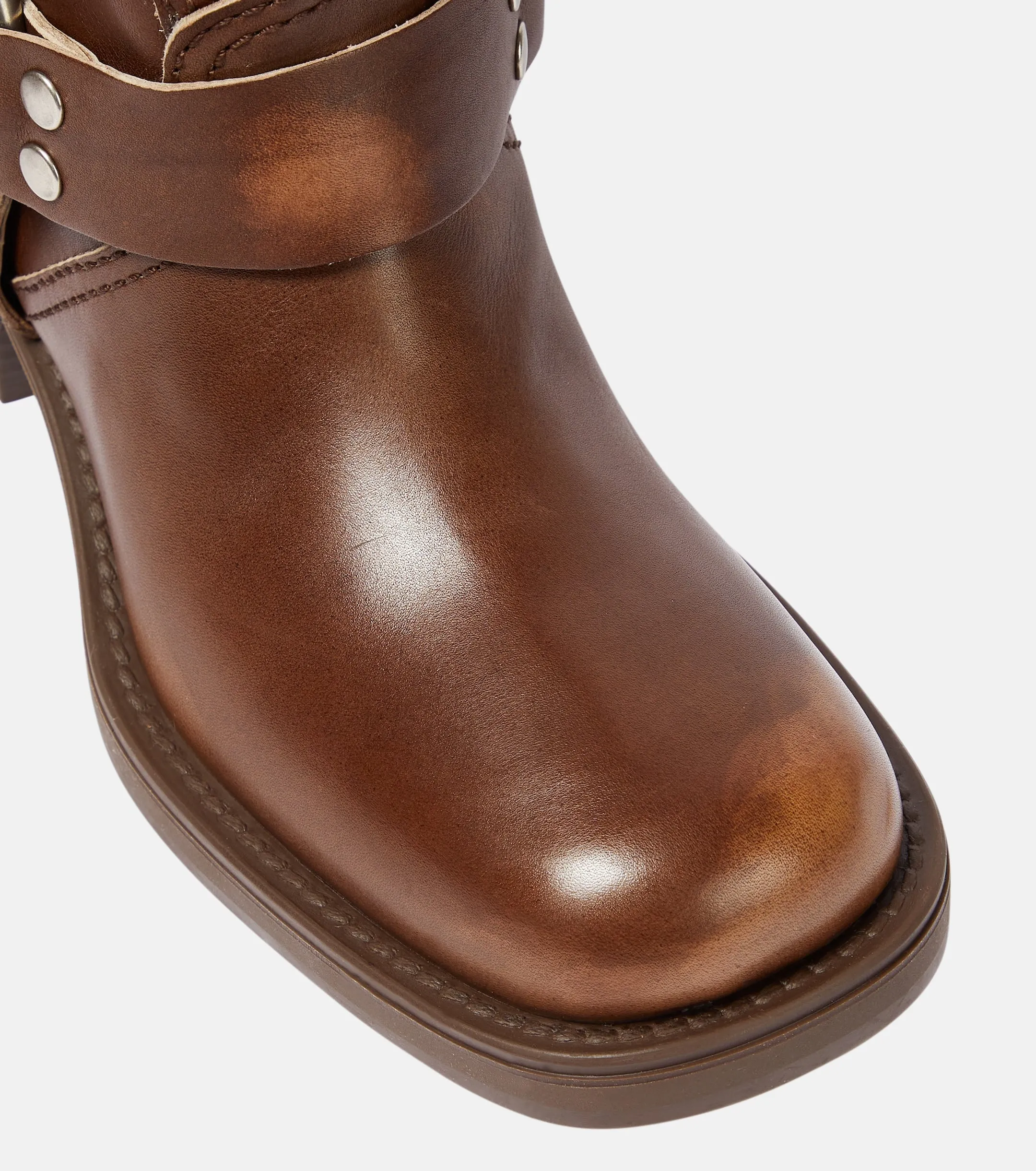 MIU MIU Studded leather knee-high boots