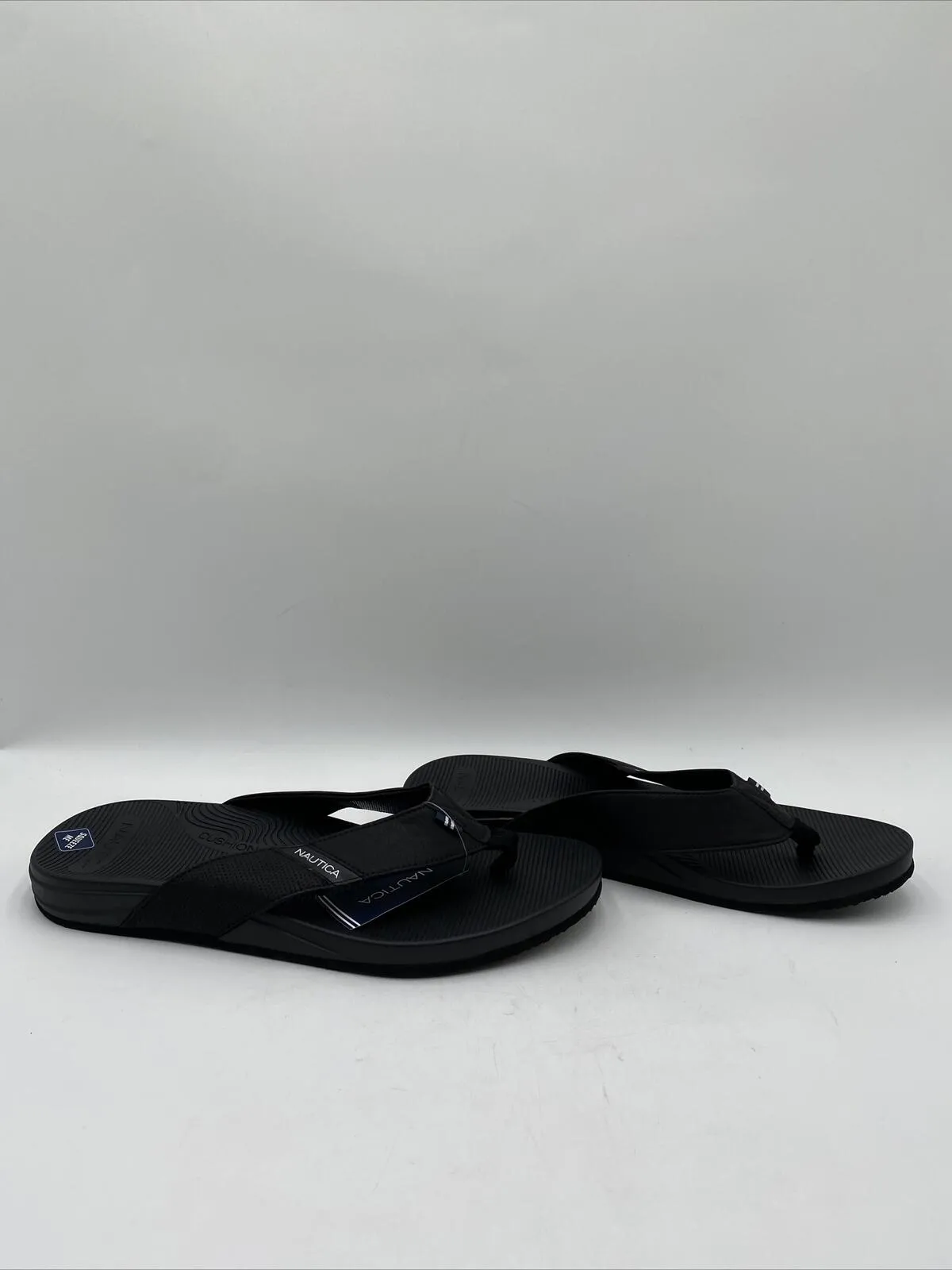 Nautica Clarkson Men's Flip Flop Sandals Black Size 12