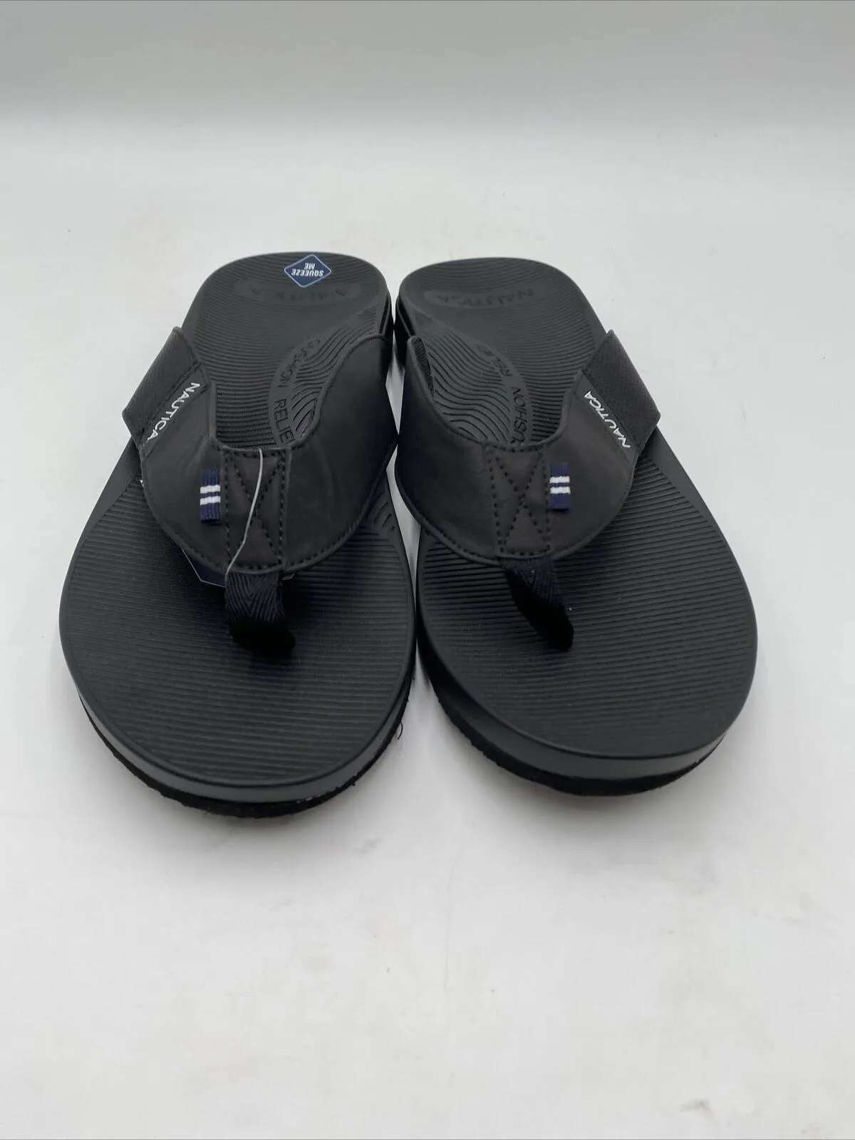 Nautica Clarkson Men's Flip Flop Sandals Black Size 12