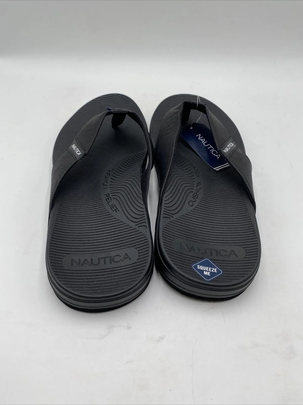 Nautica Clarkson Men's Flip Flop Sandals Black Size 12