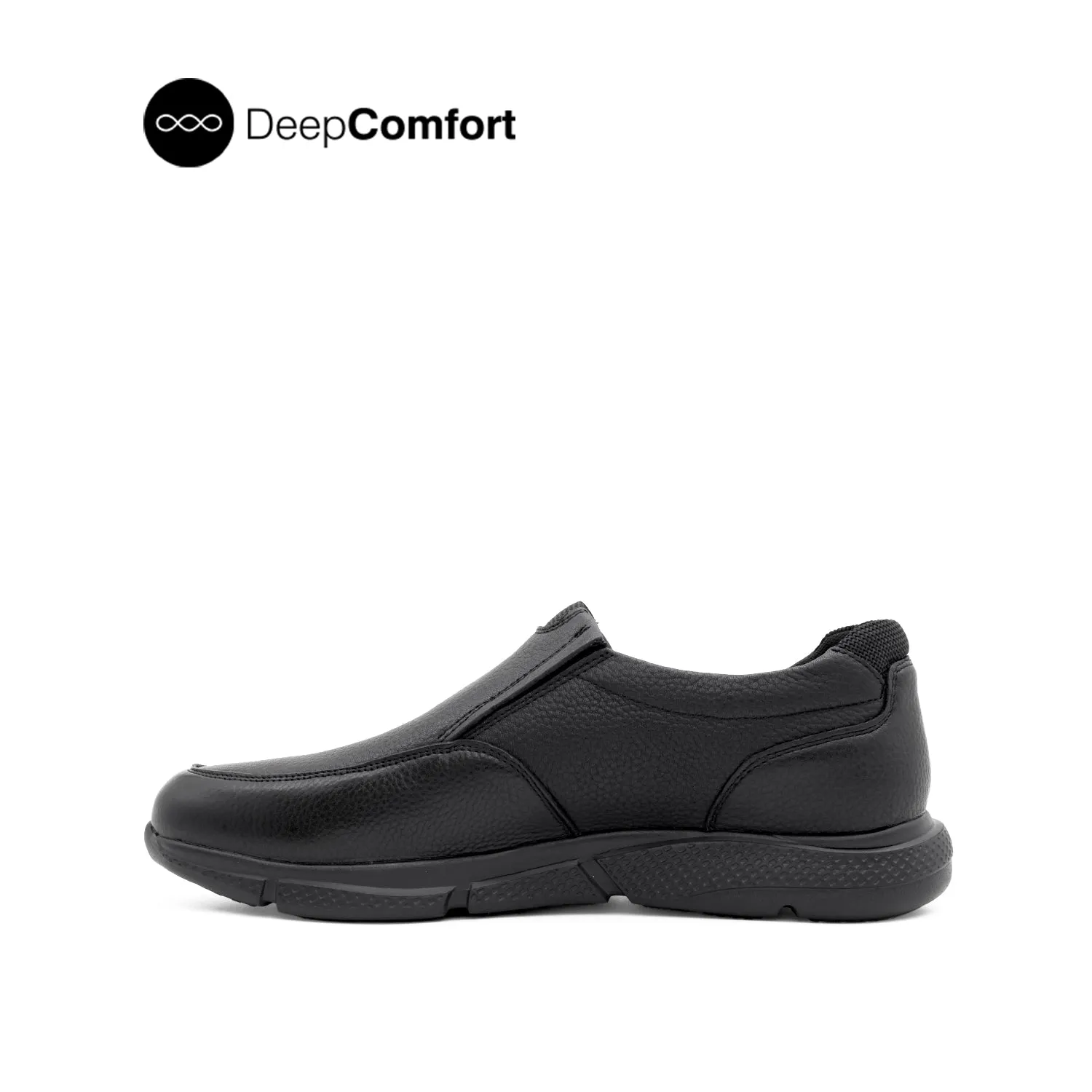 Neil Slip On Men's Shoes - Black Tumbled Leather
