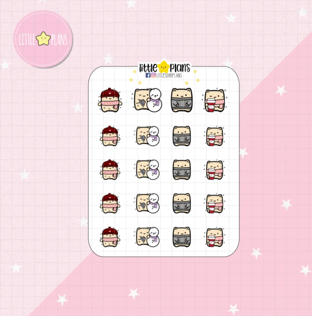 Neku Winter Mixed Designs Planner Stickers (N40)