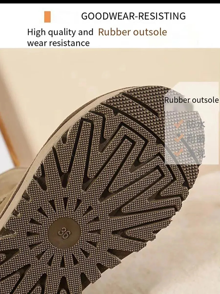 New Winter Plus Velvet Padded Warm Thick Soled Women'S Snow Boots Zipper Short Boots Wearing Cotton Shoes.