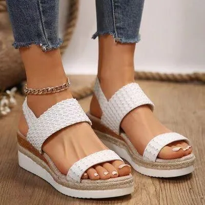 Peep Toe Wedge Sandals