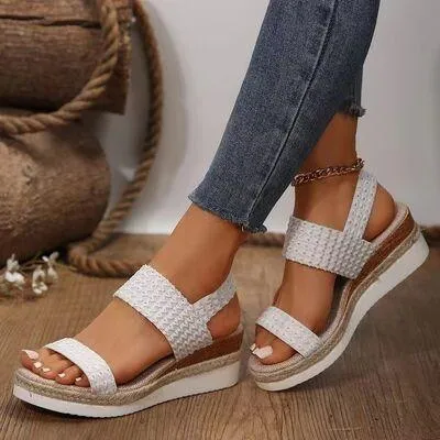 Peep Toe Wedge Sandals