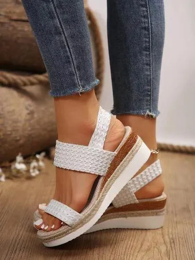 Peep Toe Wedge Sandals