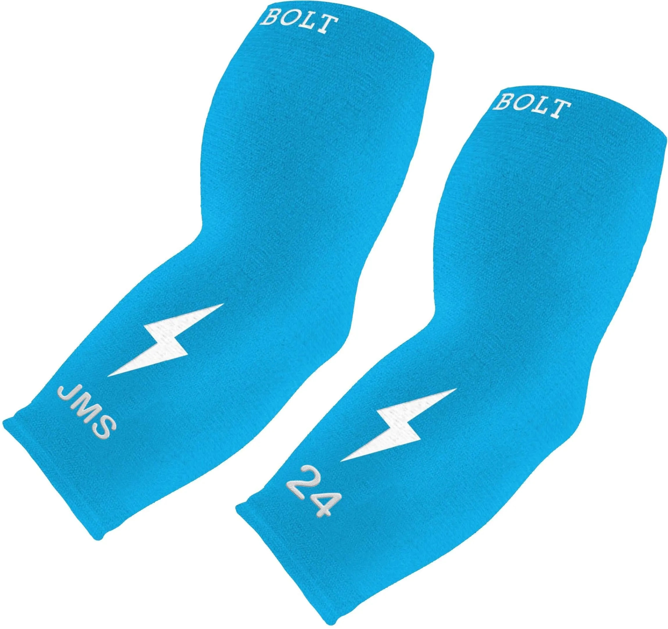 Personalized BRUCE BOLT Graduated Compression Premium 3/4 Arm Sleeve -  MIAMI BLUE