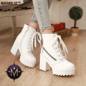 Platform high top boots