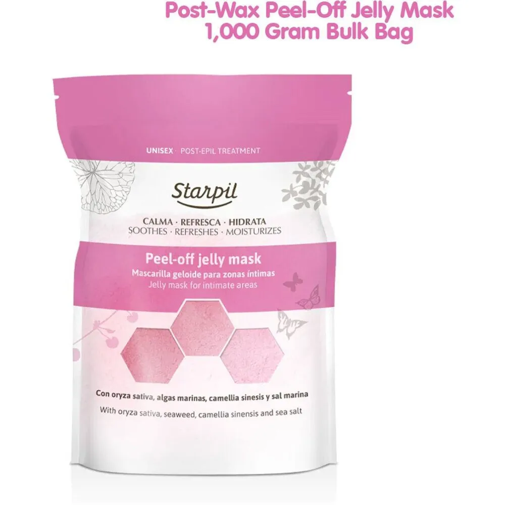 Post-Wax Peel-Off Jelly Mask / 1,000 Gram Bulk Bag / Scoop Included / Approximately 50 Applications by Starpil