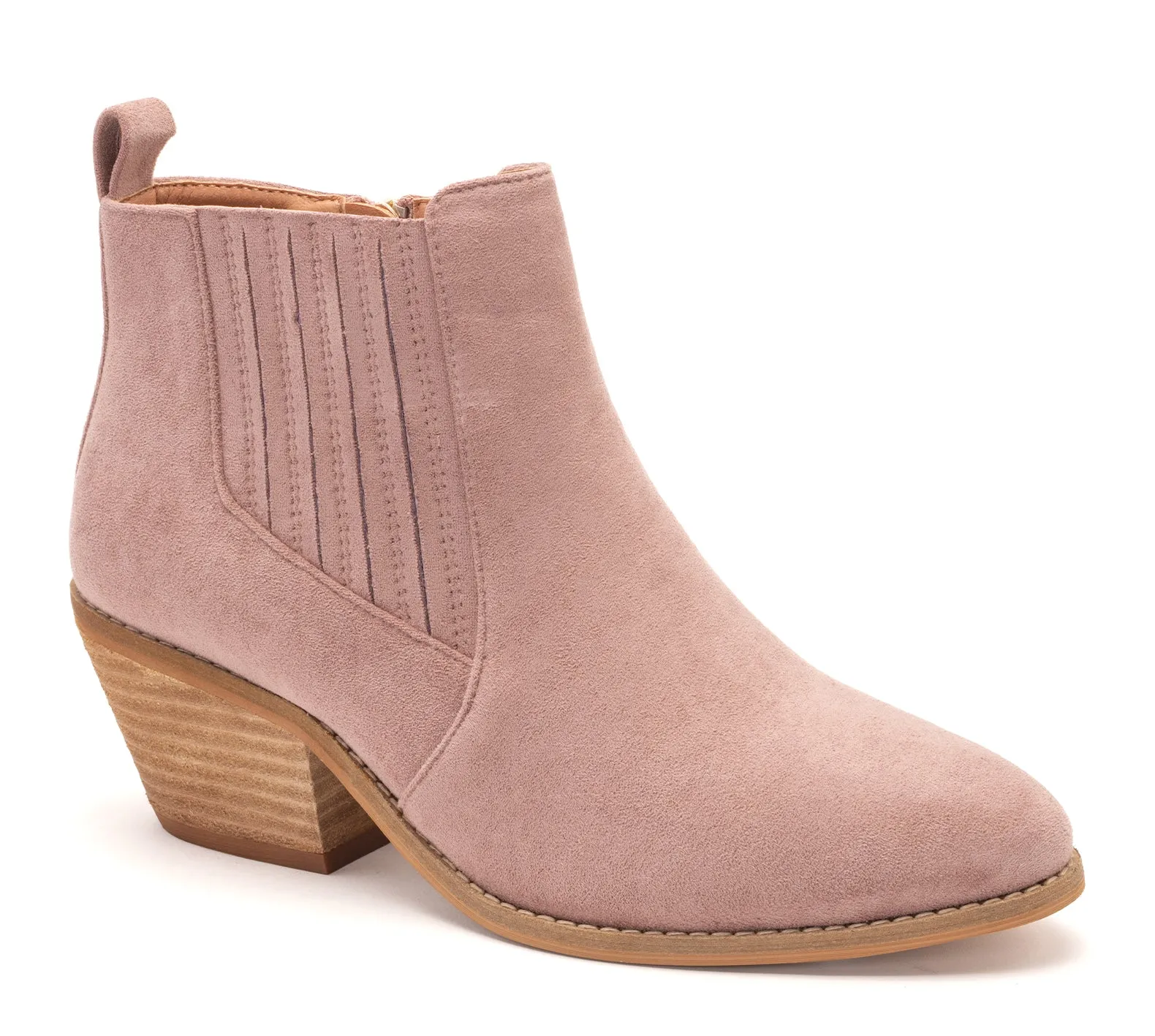 Potion Blush Suede Booties