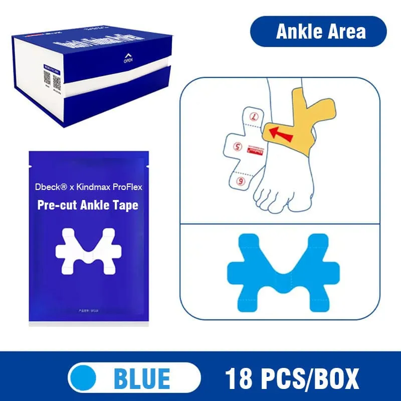 "Dbeck® x Kindmax® ProFlex": Pre-Cut Dynamic Joint Support Kinesiology Tape Universal Size