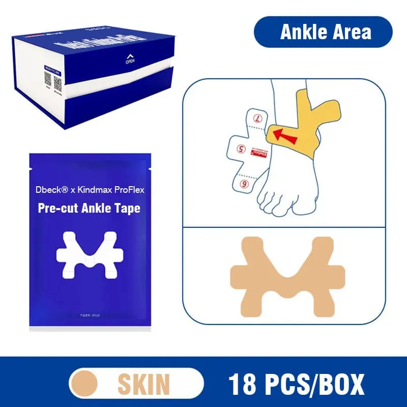 "Dbeck® x Kindmax® ProFlex": Pre-Cut Dynamic Joint Support Kinesiology Tape Universal Size