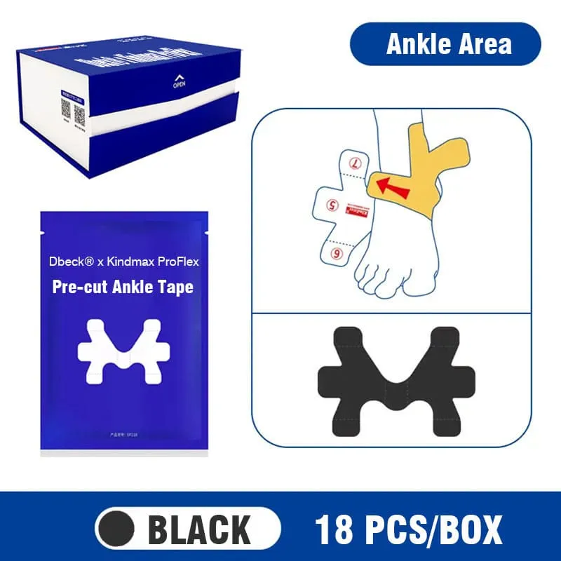 "Dbeck® x Kindmax® ProFlex": Pre-Cut Dynamic Joint Support Kinesiology Tape Universal Size