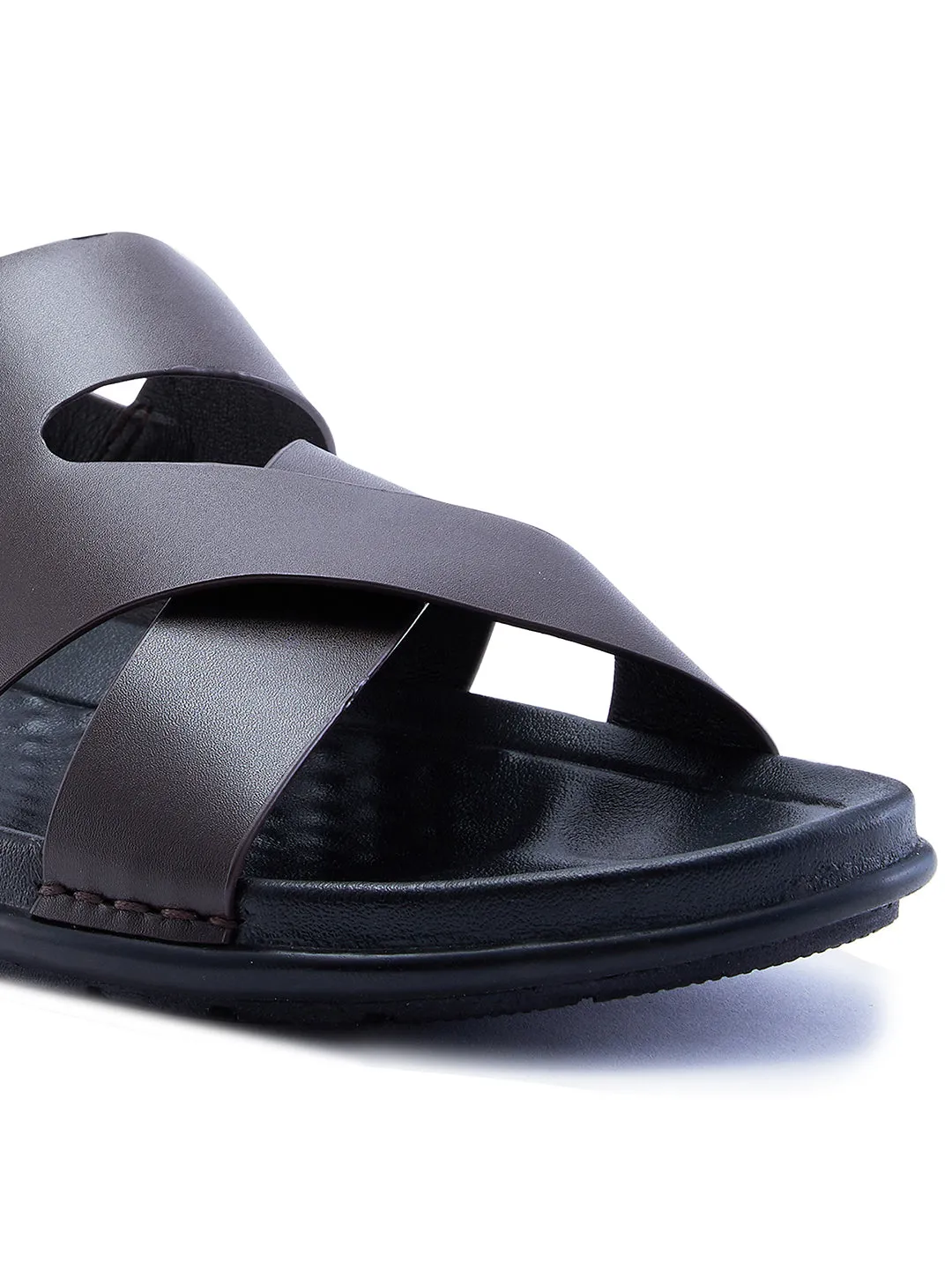 Regal Brown Men Casual Leather Sandals